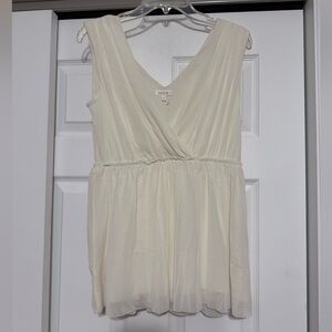 Weston Ivory Sleeveless Blouse - Size Small
